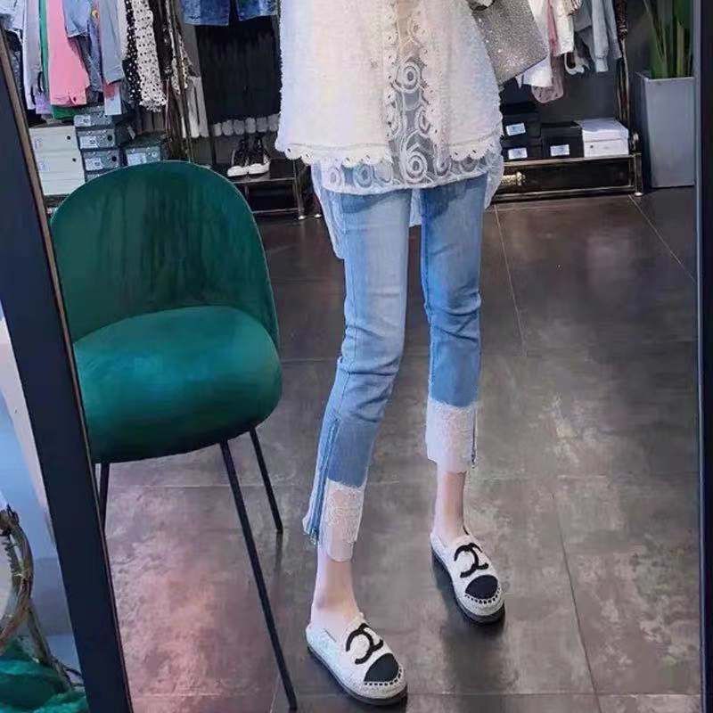 Quần Jean Nữ Lưng Cao Có Khóa Kéo Phong Cách Hàn Quốc Mới