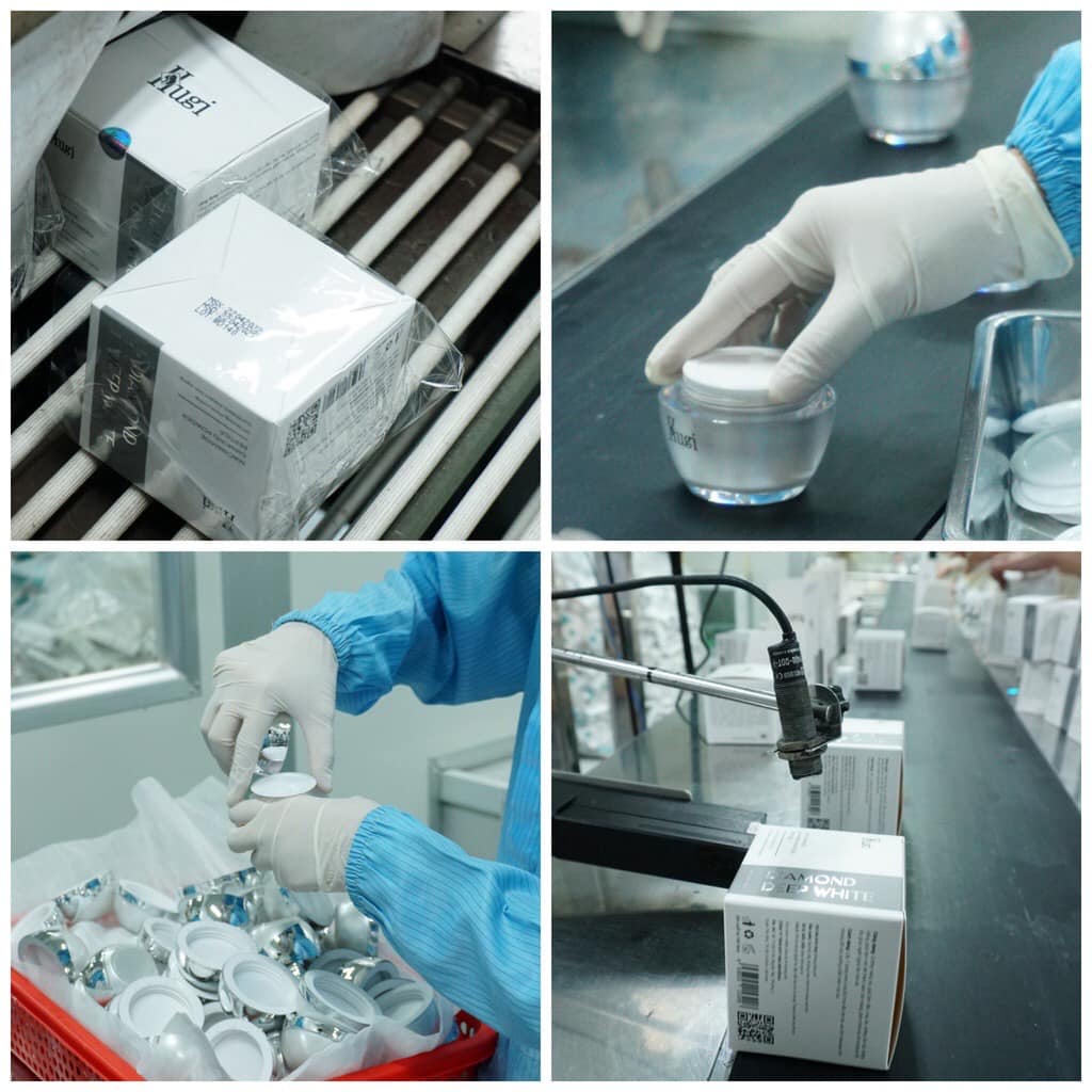 -  Kem Kim Cương Trắng Hồng Căng Bóng Thu Nhỏ Chân Lông Nâng Tông Trẻ Hóa 30gr