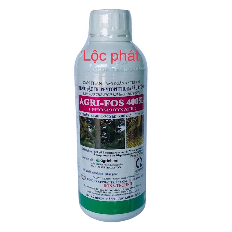 Agri fos 400sl chuyên cho sầu riêng