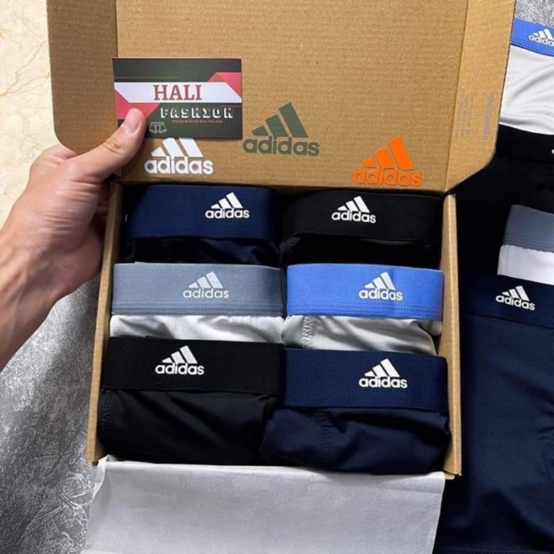 COMBO 5 Quần BOXER Nam ADID Chất Vải Thun Lạnh Thấm Hút Mồ Hôi Co Giãn 4 Chiều