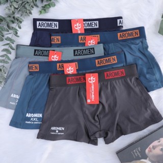COMBO 3-5 Quần BOXER Nam AROMEN, Chất Vải Thun Lạnh, Cao Cấp, Co Giãn Bốn Chiều, Thấm Hút Mồ Hôi Cực Tốt