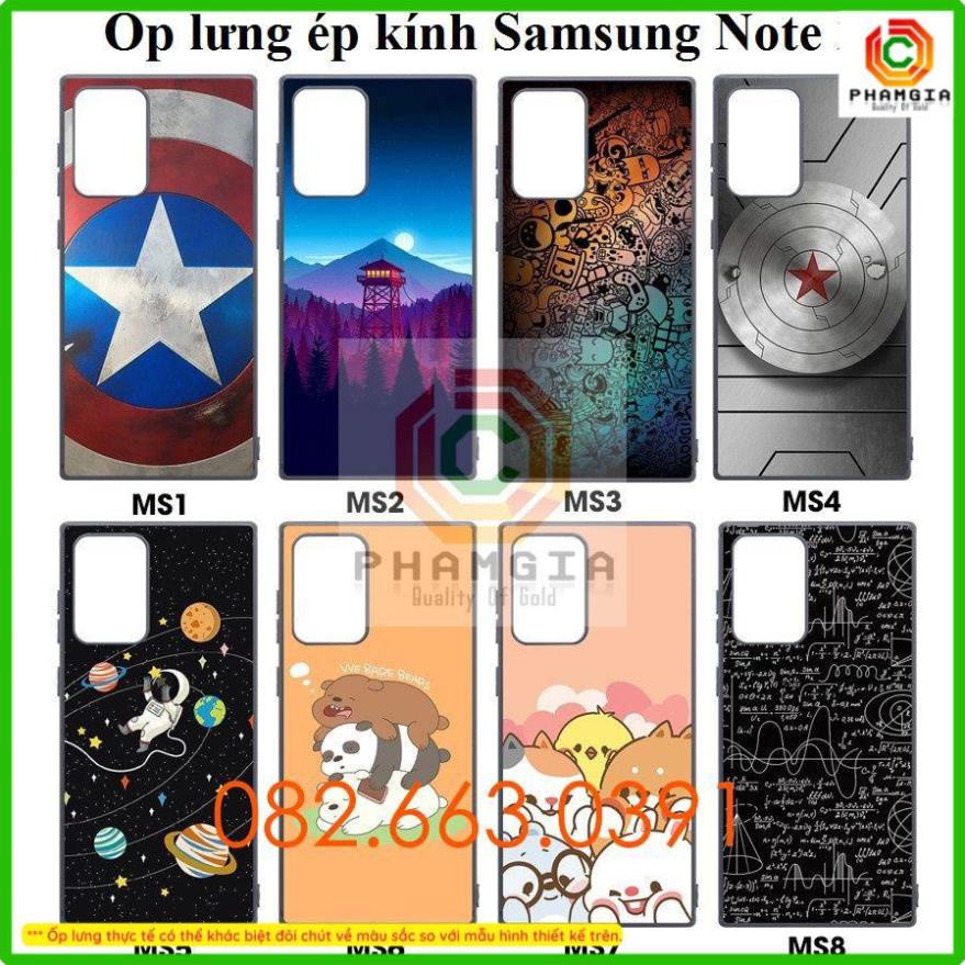 Ốp lưng Samsung Note 20 ép cường lực nano chống bể in hình đẹp (p1)