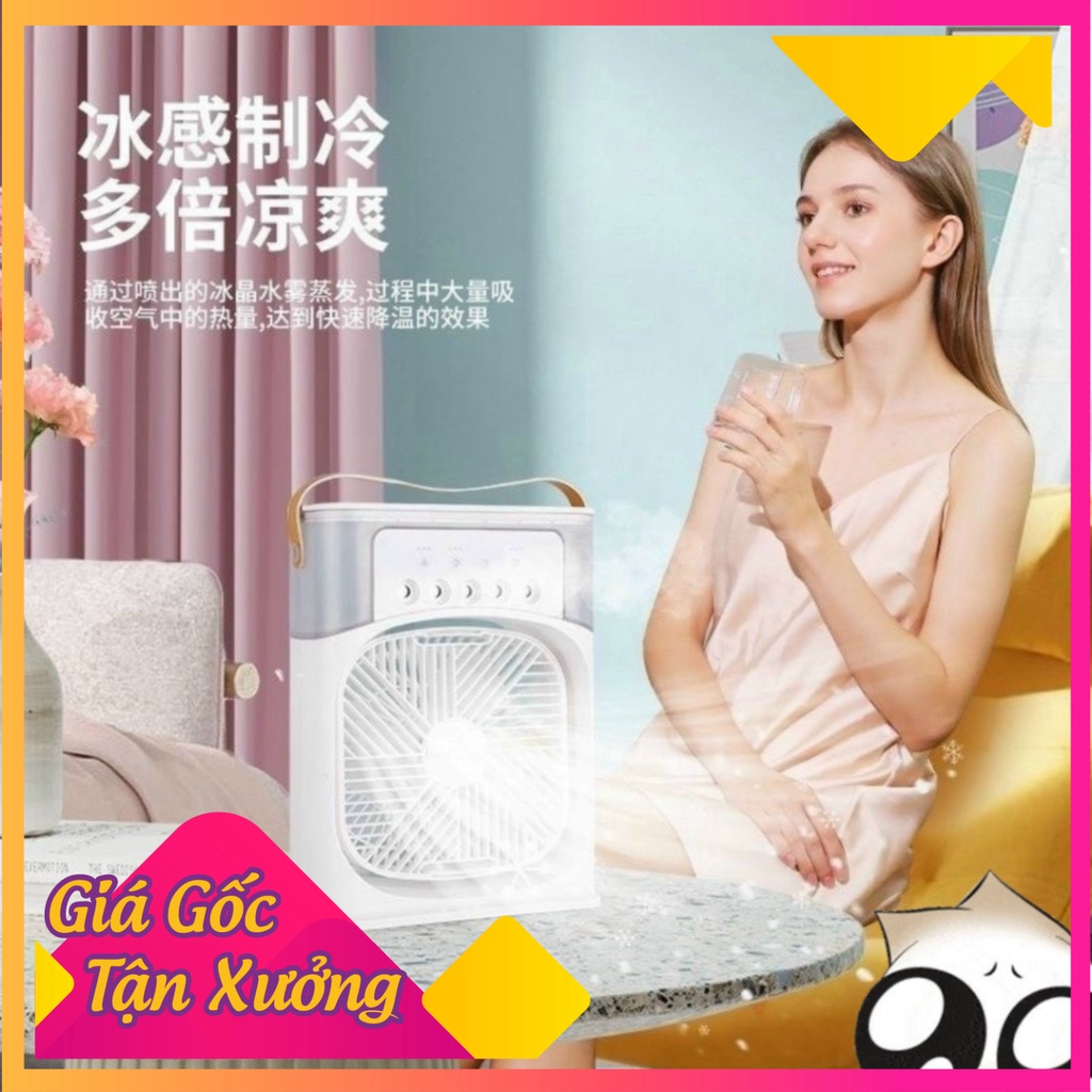[ TOBOSI ] Quạt Đá Điều Hòa Hơi Nước Mini Để Bàn - Quạt Điều Hòa Mini Có Khay Chứa Đá – BH 6 Tháng
