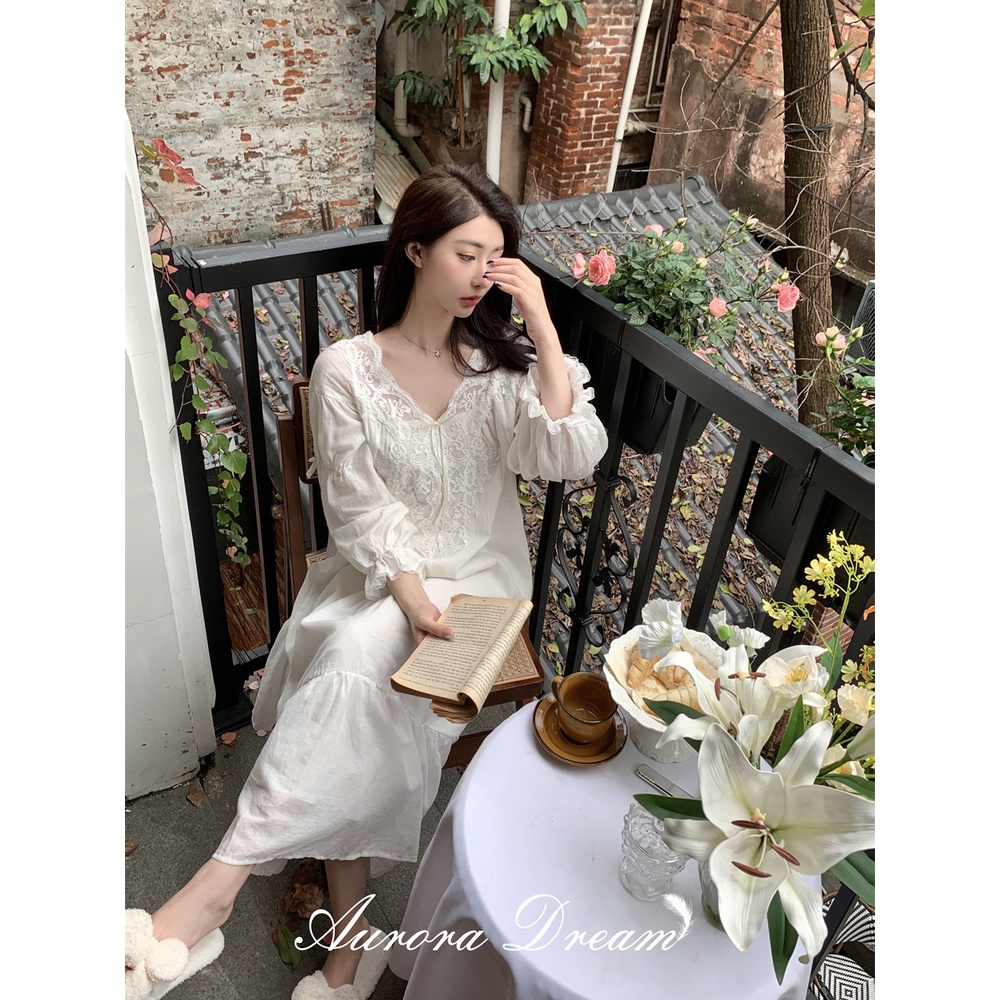 Hàng Mới Về Mới Đầm Ngủ Dáng Suông Dài Trung Bình Phong Cách Công Chúa Cổ Điển Ngọt Ngào Thời Trang Mùa Xuân 2023 Dành Cho Bạn Nữ