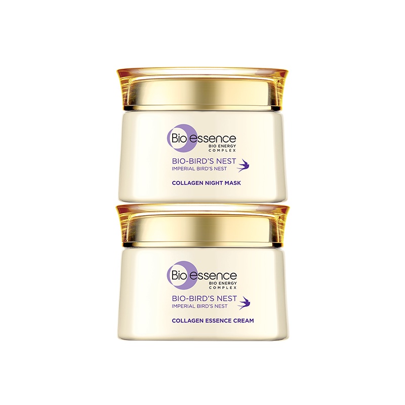 Bộ dưỡng da Bio-Essence Bio-Bird's Nest (Kem dưỡng tinh chất tổ yến & Collagen 50gr + Mặt nạ ngủ Night Mask 50gr)