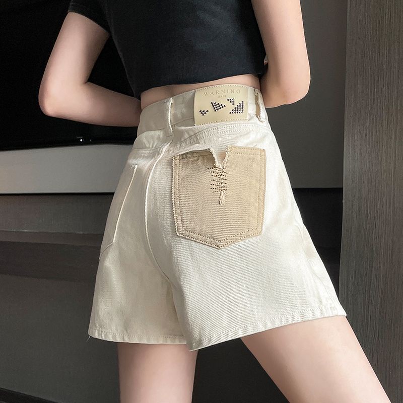 Quần Short Denim Lưng Cao Dáng Chữ a Ống Rộng Phong Cách Thời Trang Mùa Hè Mới Cho Nữ