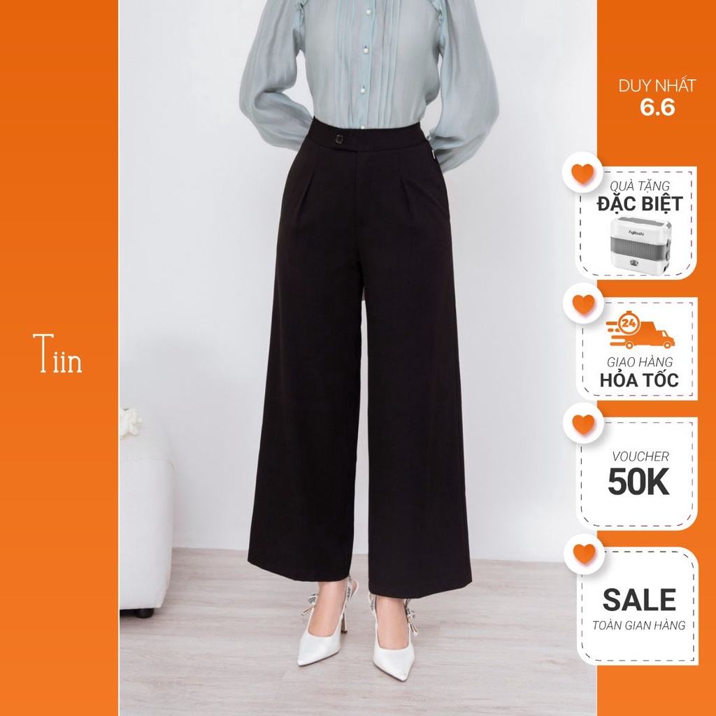 Quần culottes ly bong cạp quai nhê TIINSTORE Q0D151