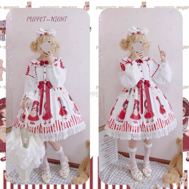 050[có sẵn] Đầm / Váy Lolita OP "Doll Party" brand Puppet Night