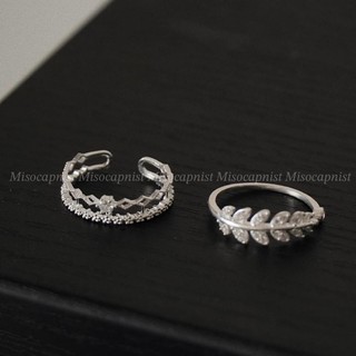 Nhẫn vương miện freesize bạc ta