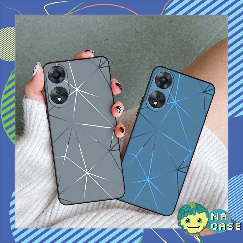 Ốp lưng Oppo A58 / A78 / A98 hình caro họa tiết thương hiệu thời trang LV GC, ốp rẻ đẹp