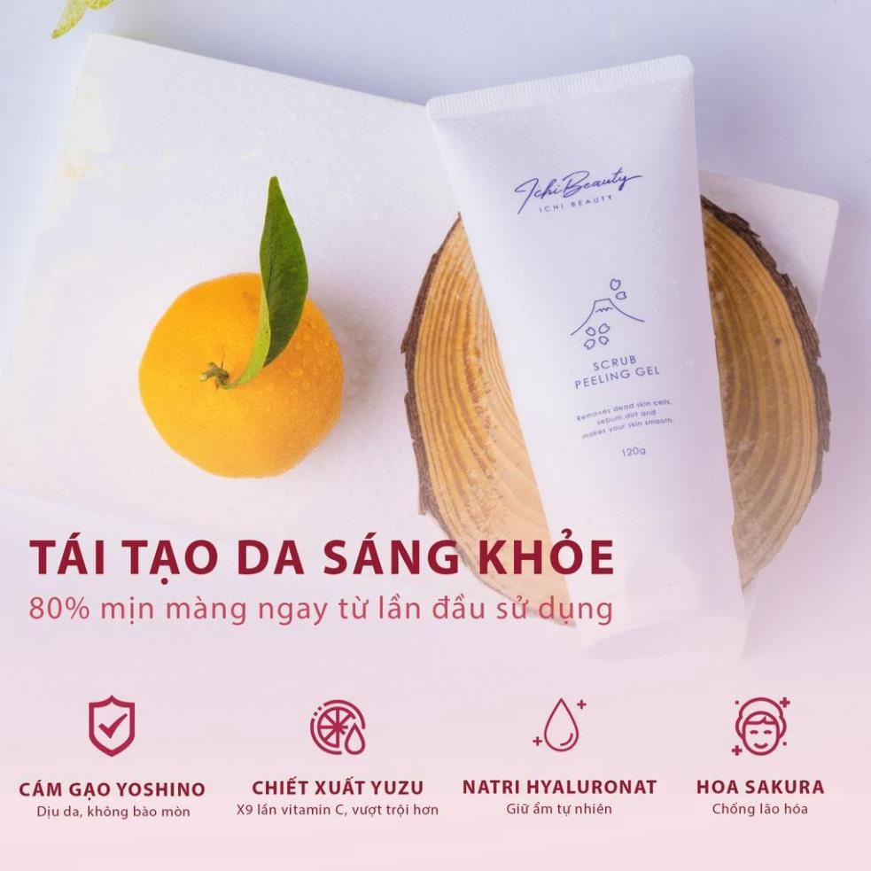 Gel tẩy da chết, tẩy tế bào chết vật lý Nhật Bản Ichi Beauty 120g | BigBuy360 - bigbuy360.vn