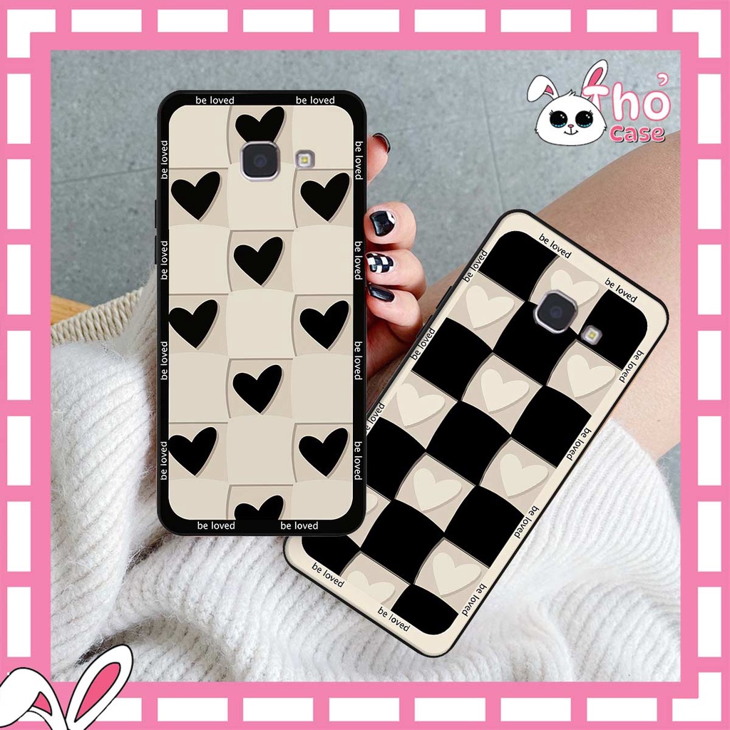Ốp lưng Samsung J7 Prime hình trái tim đen trắng, gấu bear thời trang cao cấp, ốp rẻ đẹp