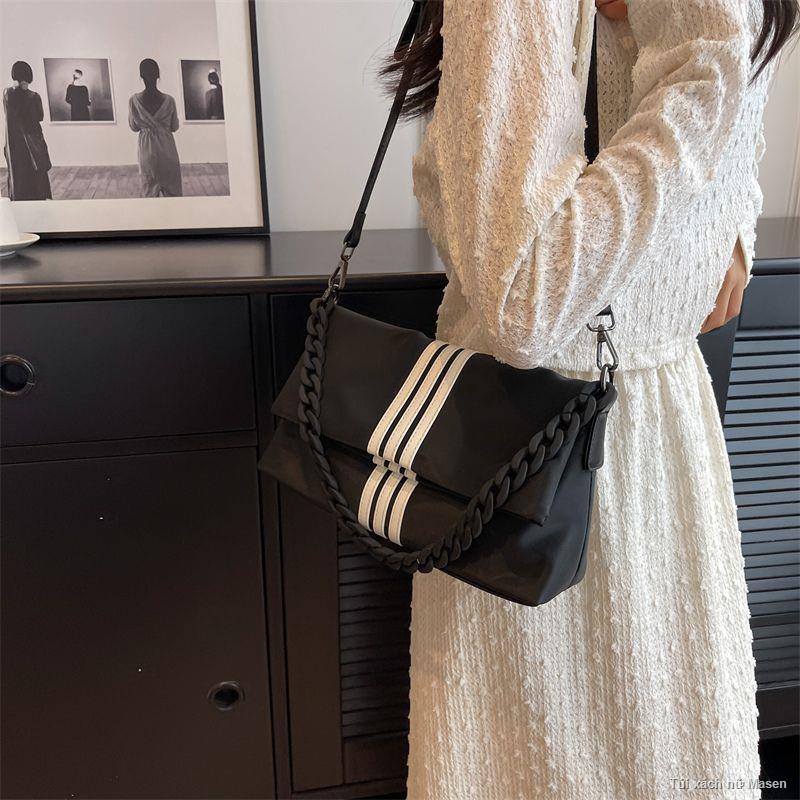 Order💯Nhật Bản và Hàn Quốc ba thanh vải Oxford túi đeo vai dây xích túi xách nữ túi xách