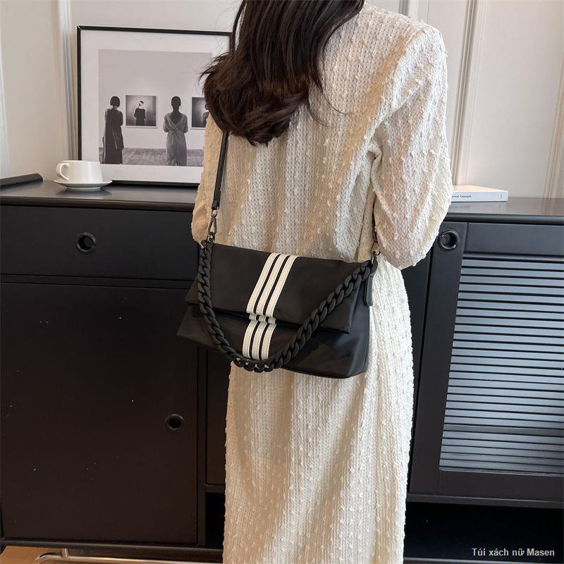 Order💯Nhật Bản và Hàn Quốc ba thanh vải Oxford túi đeo vai dây xích túi xách nữ túi xách