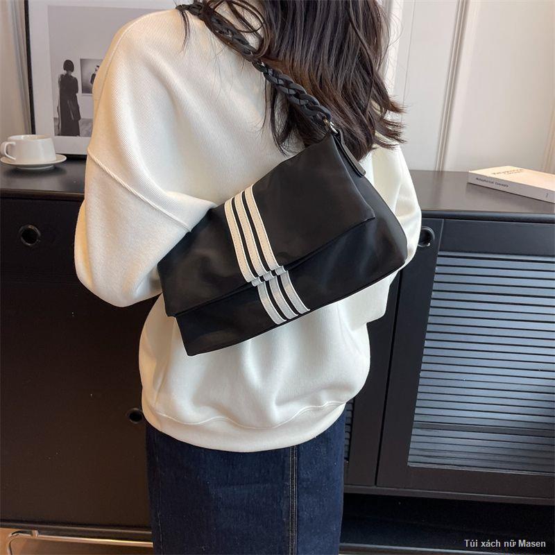 Order💯Nhật Bản và Hàn Quốc ba thanh vải Oxford túi đeo vai dây xích túi xách nữ túi xách