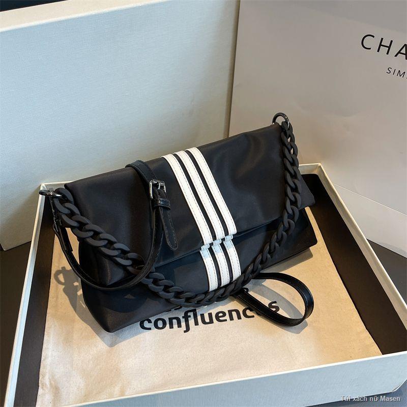 Order💯Nhật Bản và Hàn Quốc ba thanh vải Oxford túi đeo vai dây xích túi xách nữ túi xách
