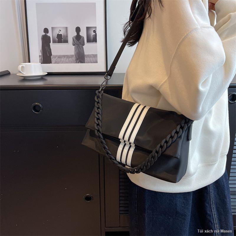 Order💯Nhật Bản và Hàn Quốc ba thanh vải Oxford túi đeo vai dây xích túi xách nữ túi xách