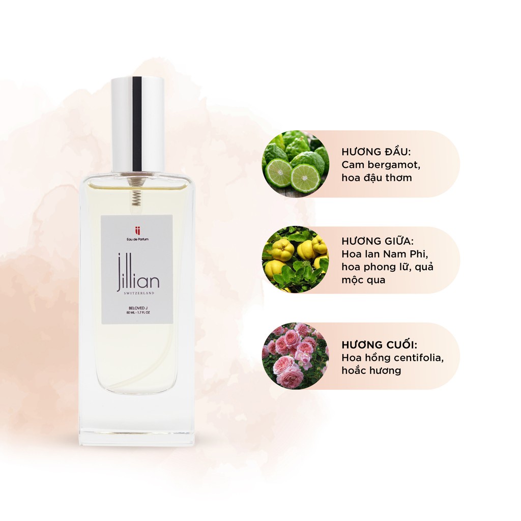 Nước hoa Jillian Nữ Beloved J 50ml - nữ tính, thanh lịch, lôi cuốn