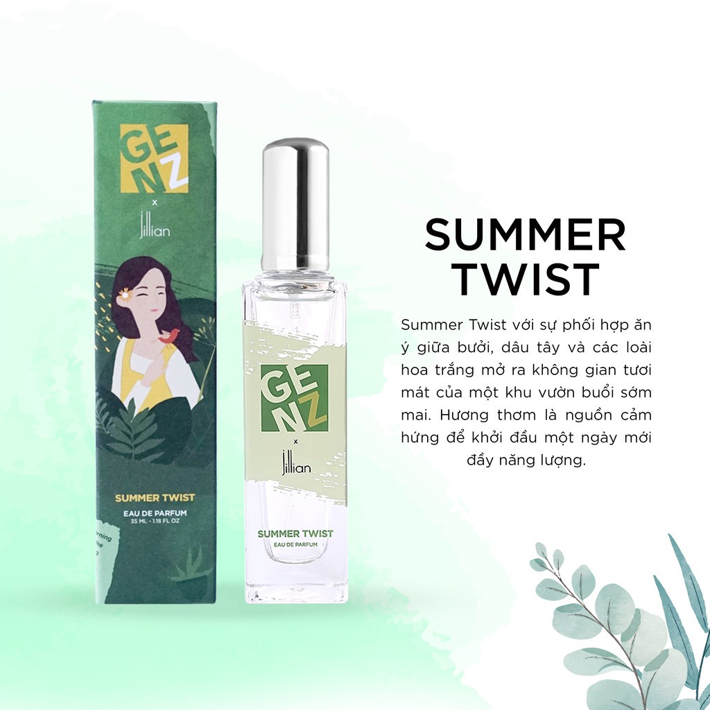 [HSD 1/2024] Nước hoa GenZ x Jillian Nữ Summer Twist 35ml - tinh khôi, đơn giản, tươi mới