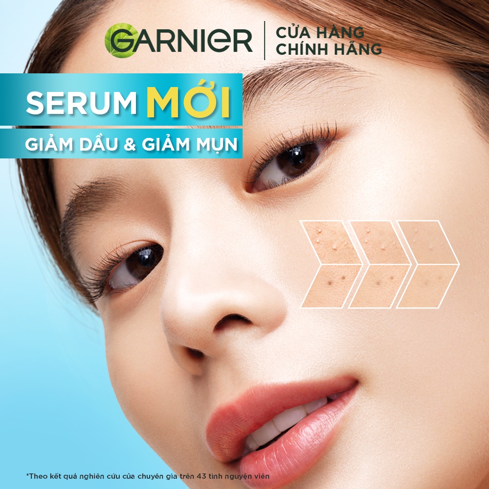 Dưỡng chất cho da dầu mụn Garnier Bright Complete Anti-Acnes Booster Serum 4% [Niacinamide, BHA, AHA, Vitamin C] 30ml