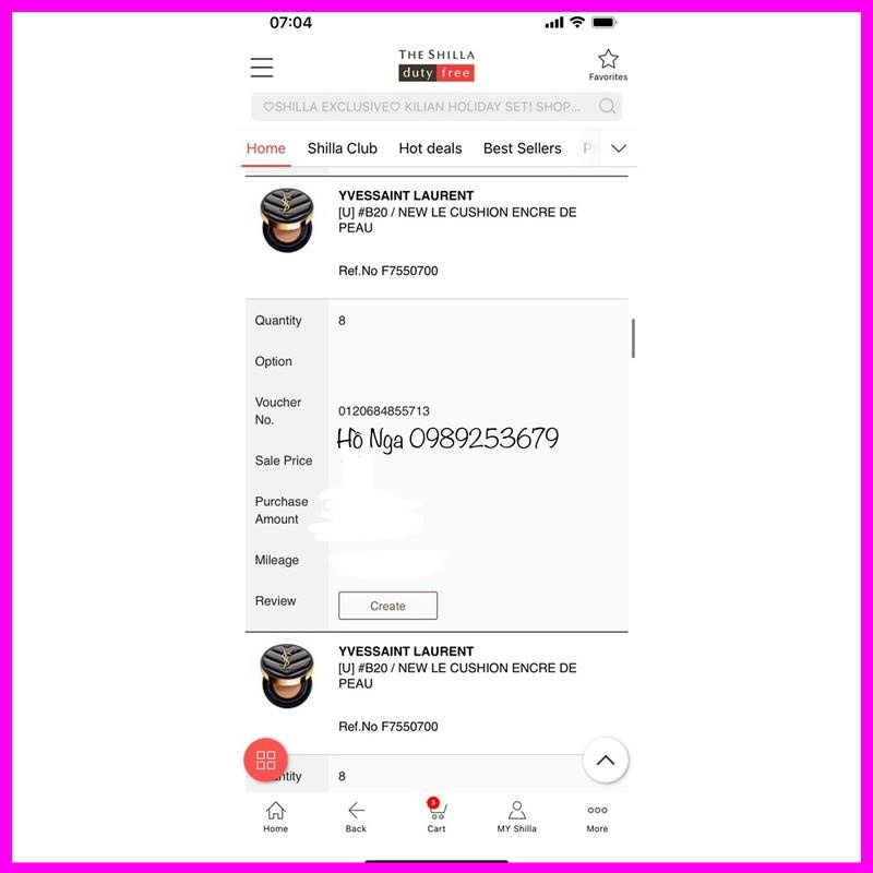 Phấn nước cushion YSL Encre De Peau bản mới lâu trôi, che phủ tốt