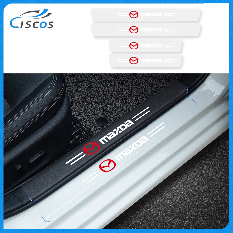 Ciscos 4 Chiếc Trong Suốt Bảo Vệ Bậc Cửa Ô Tô Miếng Dán Xe Phụ Kiện Xe Hơi Cho Mazda 3 2 CX5 6 RX7 CX8 CX30 CX3 323 BT50 CX-3