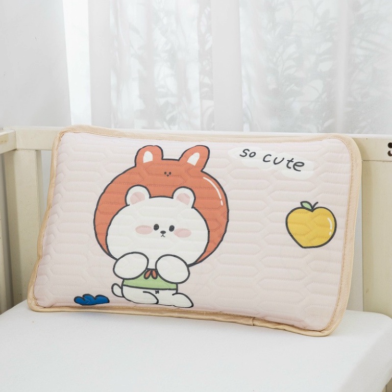 Gối Điều Hòa Cao Su Non Tencen Latex Cho Bé Size 35x50cm Ruột Bông Gòn Cotton Siêu Mềm Thoáng Mát - Hanbeading