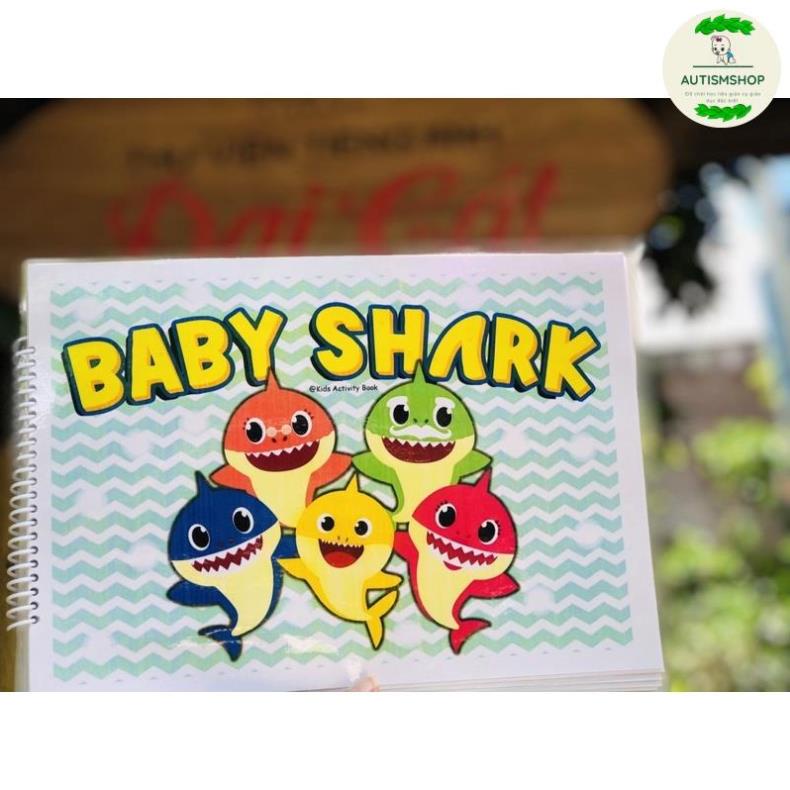 HỌC LIỆU ĐỒ CHƠI BABY SHARK Búp bê giấy Autismshop