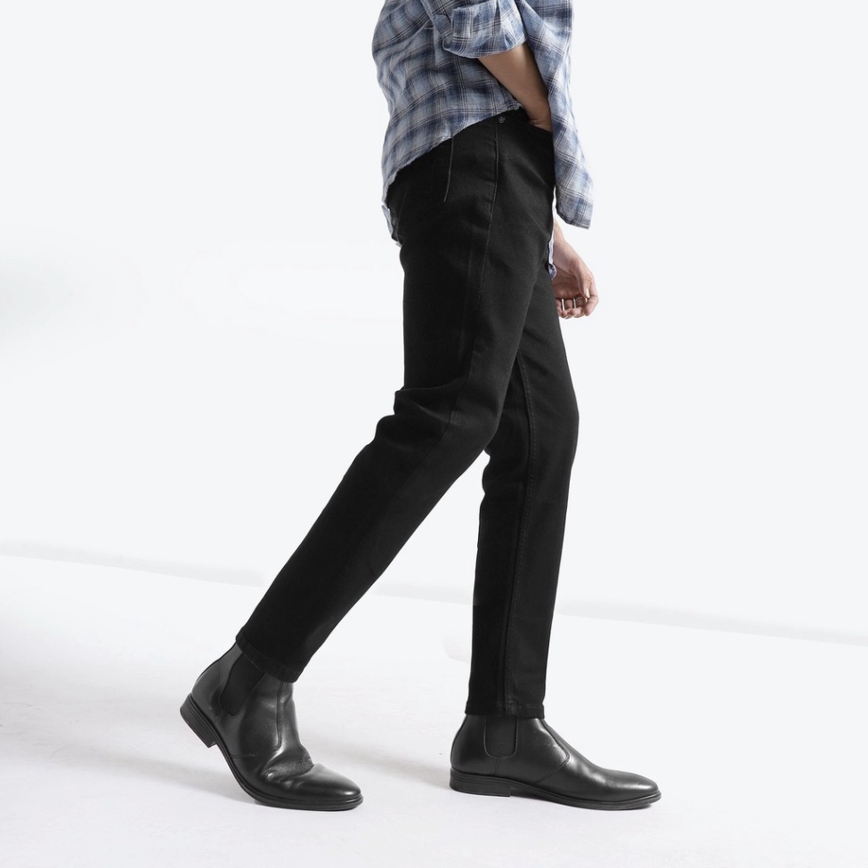 Quần Jean Nam TRƠN 2 Màu Form SlimFit Mềm Mịn Co Giãn Hàng Xuất Xịn Có Big Size 36