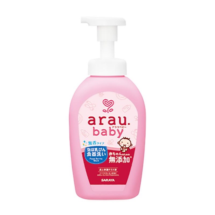Nước rửa bình sữa Arau Baby của Nhật dạng chai 500ml và túi 450ml - MẪU MỚI