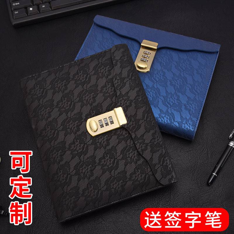 Sổ Tay Khổ a5 Có Khóa Mật Mã Vân Tay Phong Cách Cổ Điển Tiện Dụng Cho Học Sinh