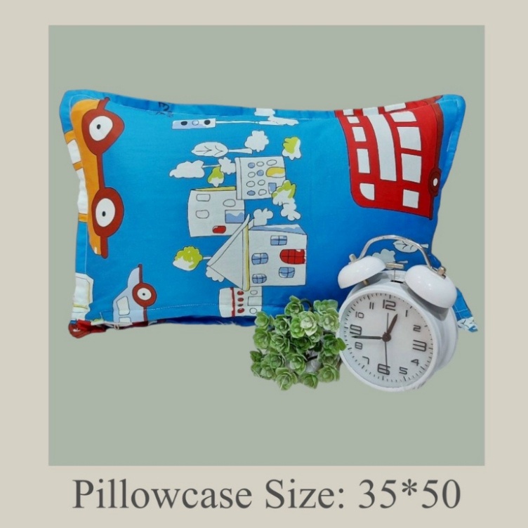 Gối trẻ em Ameli tặng kèm ruột size 30x50cm, Gối cho bé đi học thoáng khí chất cotton Hàn cao cấp Bongchipbeading