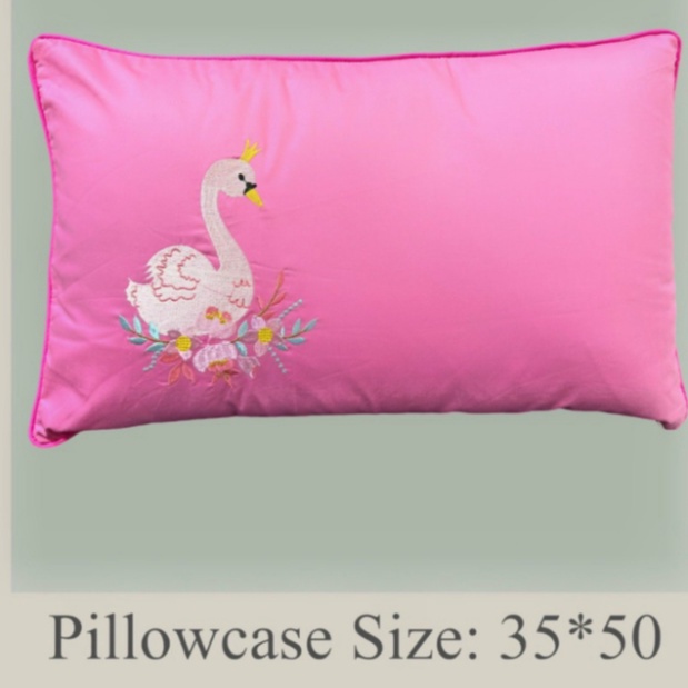 Gối trẻ em Ameli tặng kèm ruột size 30x50cm, Gối cho bé đi học thoáng khí chất cotton Hàn cao cấp Bongchipbeading