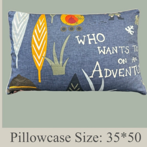 Gối trẻ em Ameli tặng kèm ruột size 30x50cm, Gối cho bé đi học thoáng khí chất cotton Hàn cao cấp Bongchipbeading