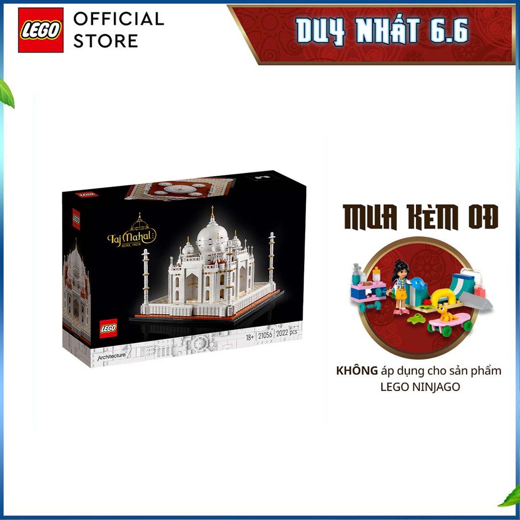 [Mã LIFEMC06DBAU giảm 50k đơn 350k] LEGO Architecture All 21056 Lâu Đài Taj Mahal (2022 chi tiết)