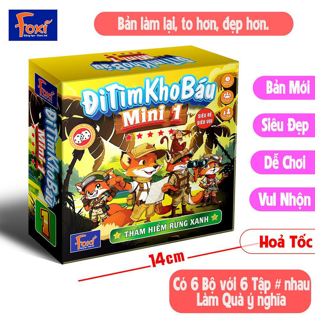 Đồ Chơi Board Game - Đi Tìm Kho Báu Mini 1 - Foxi - Đồ Chơi Phát Triển Tư Duy Dễ Chơi Vui Nhộn