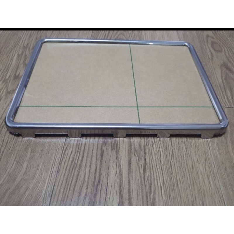 Khung biển số xe máy - viền trơn trắng, inox, meca chống nước