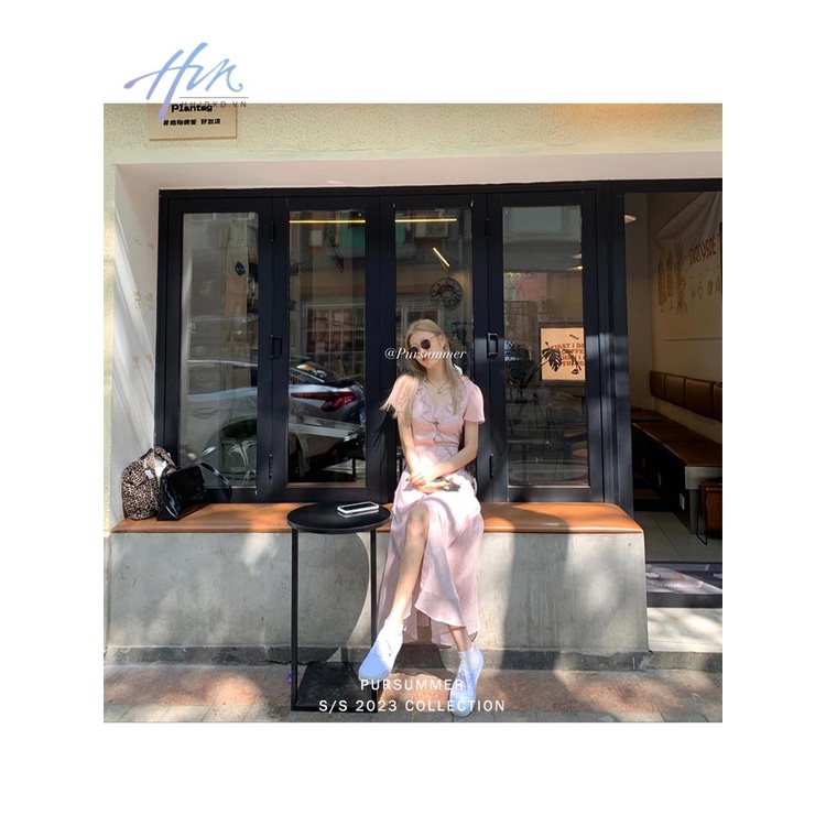 Đầm Dài Phối Bèo Nhún Thời Trang Mới 2023