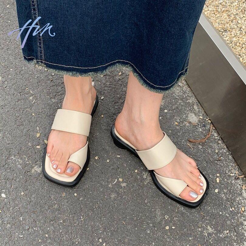 Sandal Hở Ngón Đế Bằng Mũi Vuông Phong Cách Thời Trang Mùa Hè 2023 Mới Cho Nữ