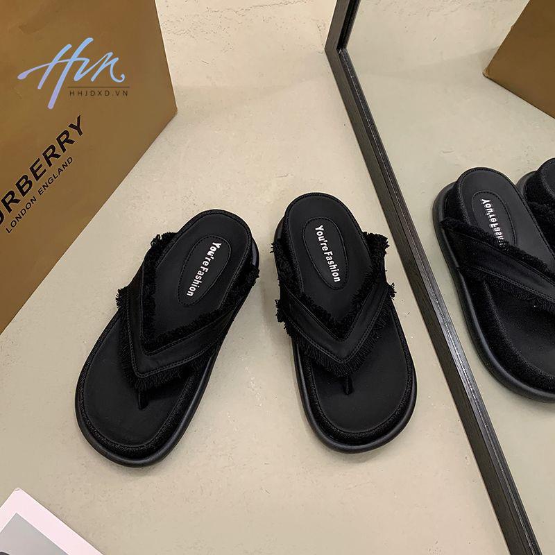Sandal Xỏ Ngón Mùa Hè Đế Dày Phong Cách La Mã Mới Cho Nữ