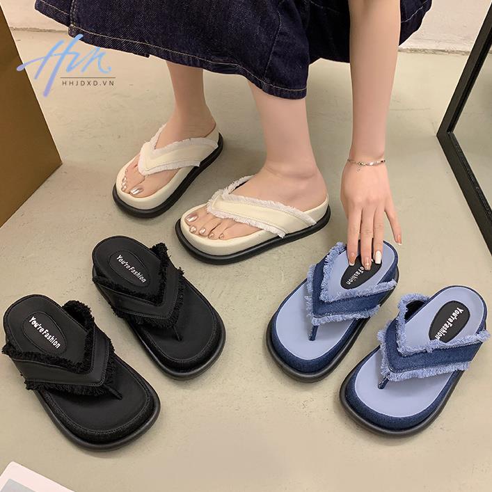 Sandal Xỏ Ngón Mùa Hè Đế Dày Phong Cách La Mã Mới Cho Nữ