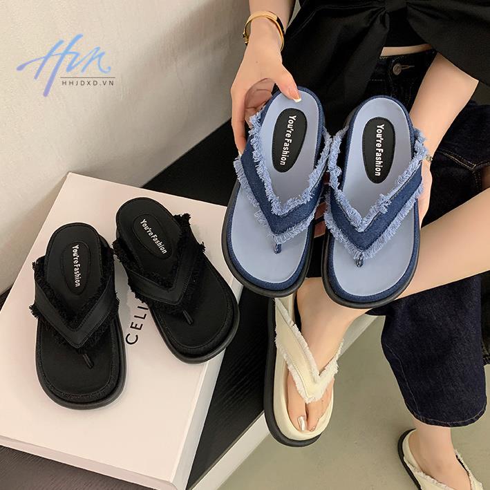 Sandal Xỏ Ngón Mùa Hè Đế Dày Phong Cách La Mã Mới Cho Nữ