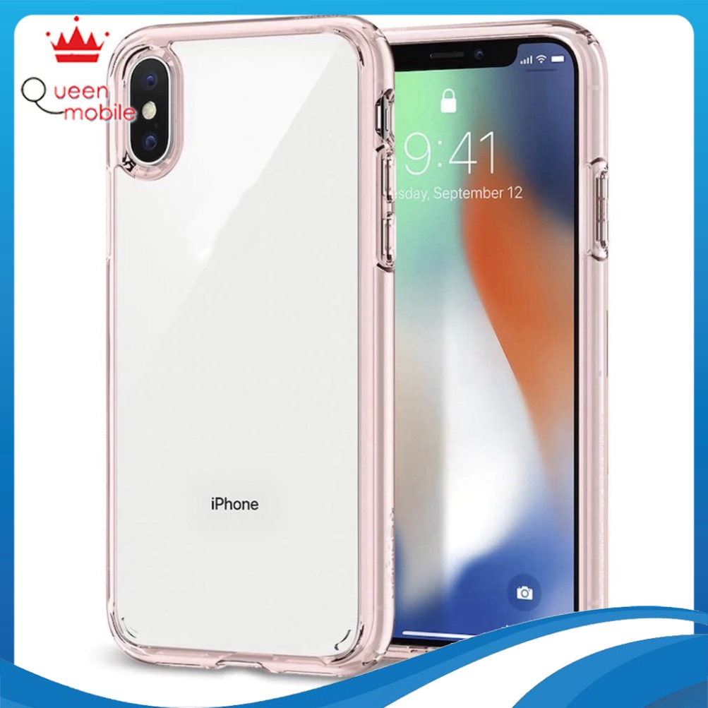 Ốp Lưng Cho iPhone X / Xs Spigen Ultra Hybrid _ Rose Crystal