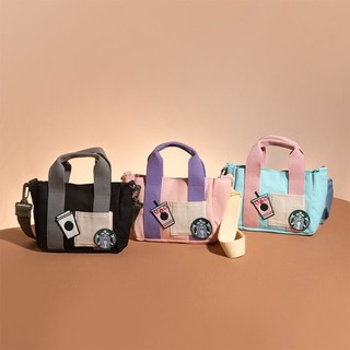 Túi vải Starbucks Color Block Mini Tote