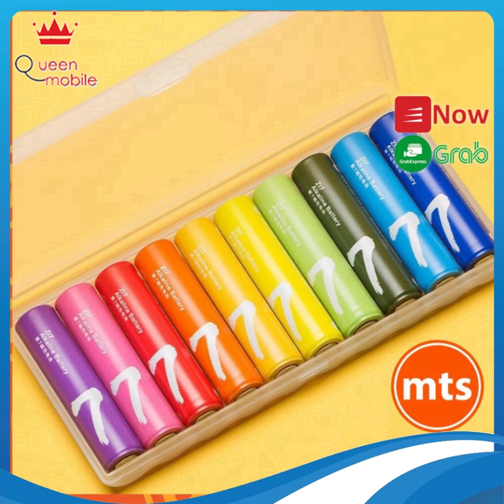 Pin AAA Alkaline Xiaomi Youpin ZMI Rainbow số 7 - 1 vỉ 10 viên, Pin đũa 3A Pin Xiaomi ZMI số 7 Chính Hãng