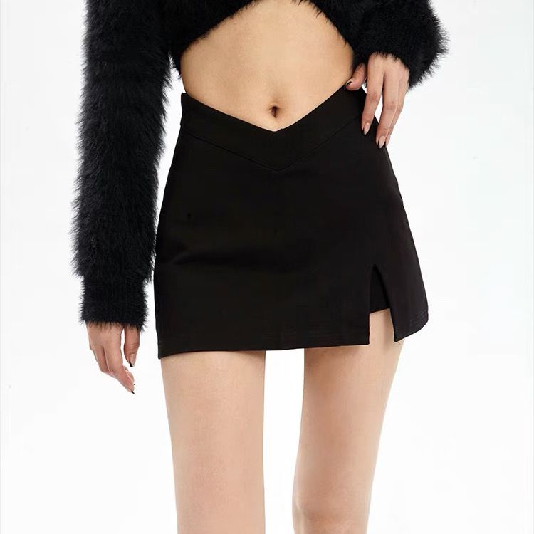 Jiashuchenga Quần Culottes Cạp Cao Ôm Dáng Xẻ Tà Một Bước Chống Chói Thời Trang Xuân Hè Cho Nữ