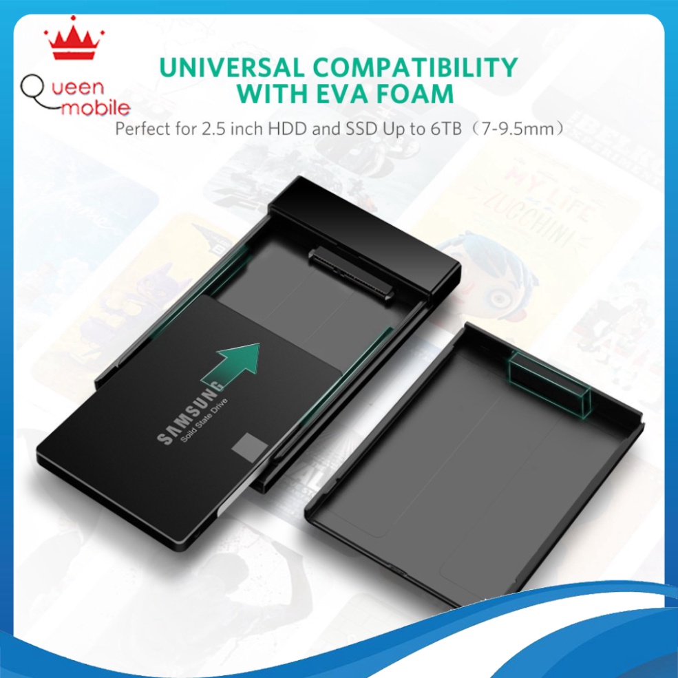 Hộp Đựng Ổ Cứng 2.5 inch USB 3.0 Ugreen 30848 - HDD Box - Hàng Chính Hãng [Queen Mobile]