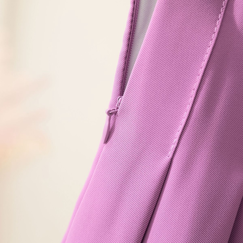 Jiashucheng Chân Váy Ngắn Dáng Chữ a Lưng Cao Xếp Ly Màu Tím Thời Trang Xuân Hè Phong Cách Mới Dành Cho Bạn Nữ jk