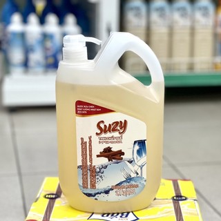 Nước rửa chén SUZY hương quế, bạc hà, thành phần Hữu Cơ, an toàn cho da, khử mùi tốt can 2.1kg