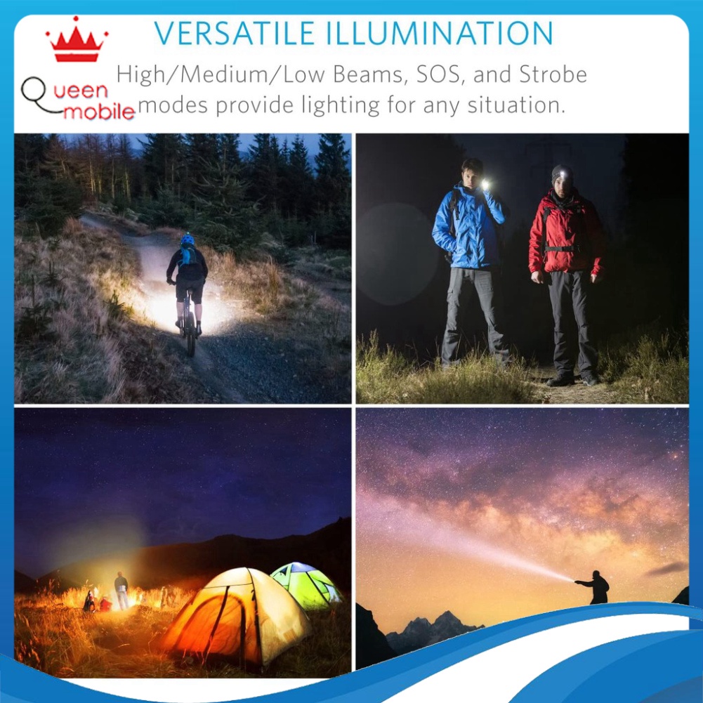 Đèn pin Anker Bolder LC40 pin sạc, 400 lumen, 5 chế độ sáng, chống nước ip65 - CHÍNH HÃNG PHÂN PHỐI, BẢO HÀNH 18 THÁNG [